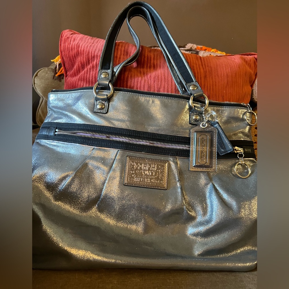 Coach Metallic Tote. Excellent Condition